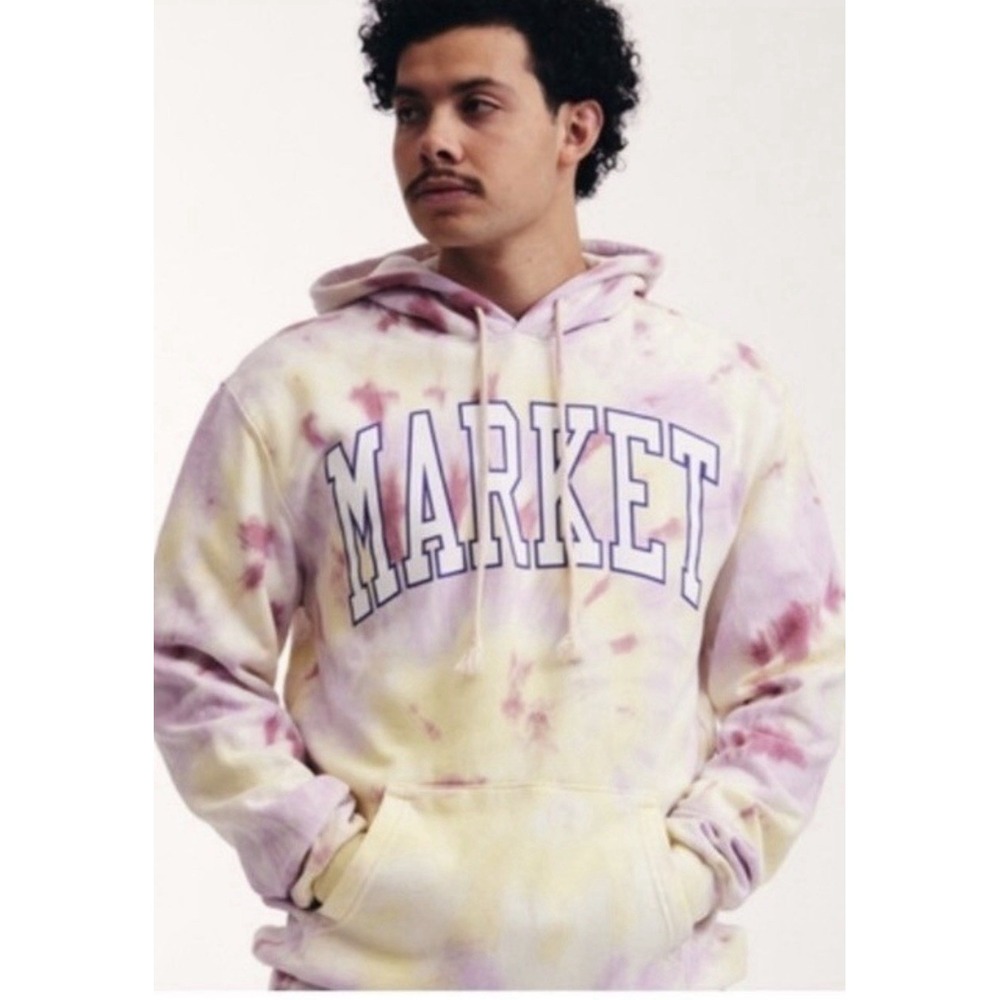 Chinatown MARKET UNI-SEX HOODIE SWEATSHIRT Tie Dye Size Small